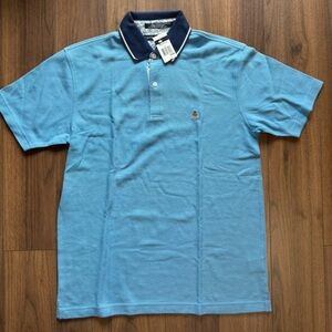 NWT Tommy Hilfiger Sky Blue Polo with Dark Blue Collar